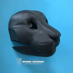 Realistic snow leopard big cat cougar fursuit base 3D printed