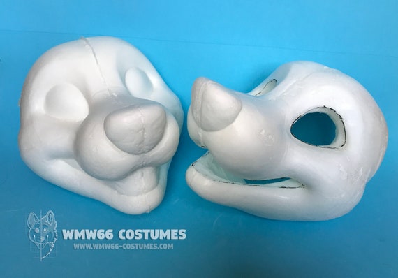 Basic Toony Canine Expanding Fursuit Costume Foam Head Base