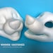 Basic toony canine expanding fursuit costume foam head base