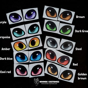 Malla para ojos de fursuit para ojos 2D - forma C