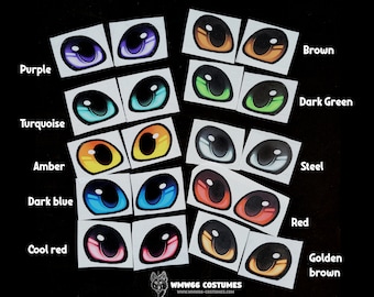 Fursuit eye mesh for 2D eyes - shape C