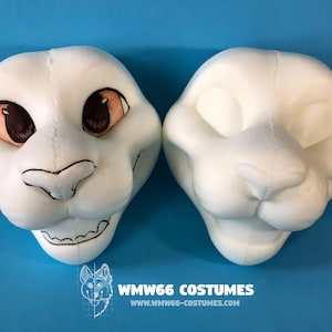 Basic Toony Canine Expanding Fursuit Costume Foam Head Base 