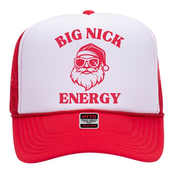 Funny Christmas Trucker Hat, Big Nick Energy, Holiday Party, Ugly Sweater Party, Gifts for Mom Gifts For Dad Funny Men's Hat Christmas party