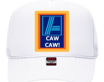 White Aldi Trucker Hat, Aisle of shame, Caw Caw