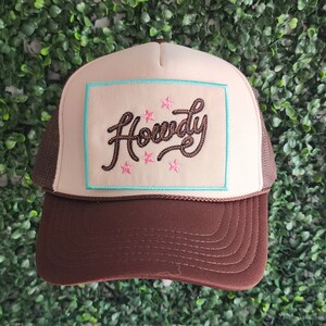 Trendy Foam Western Trucker Hat, Howdy Patch , Honky Tonk Hat, Nashville Hat for Women, Country Concert Hat, Day Drinking, Cowboy Hat