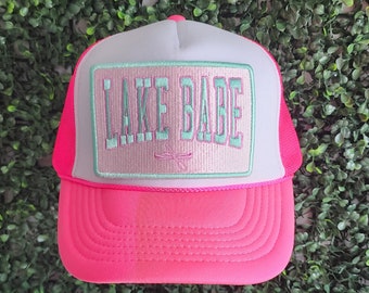Lake Babe Trucker Hat: Foam Front, Snap Back, Summer Drink Hat