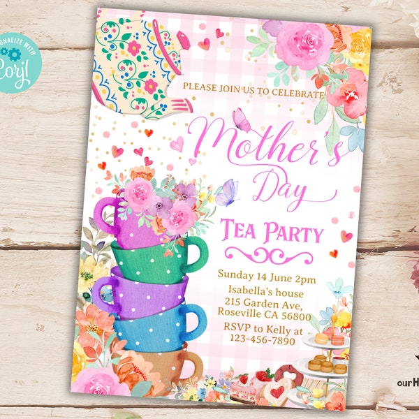 Tea Party Invite - Etsy