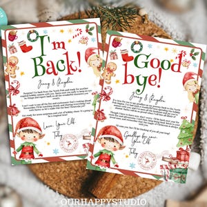 Carta de elfo editable, carta de llegada de elfo, carta de regreso de elfo, carta de regreso de elfo Carta de regreso de elfo Carta de regreso de elfo de Navidad Descarga instantánea