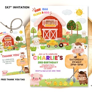 Editable Farm Birthday Invitation, Boy Barn Party, Girl Farm Invite ...