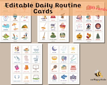 Routine Cards, Charts For Kids, Daily Rhythm, Morning, Afternoon, Evening, Visual Responsibility Schedule, Chores Char, To Do Toddler