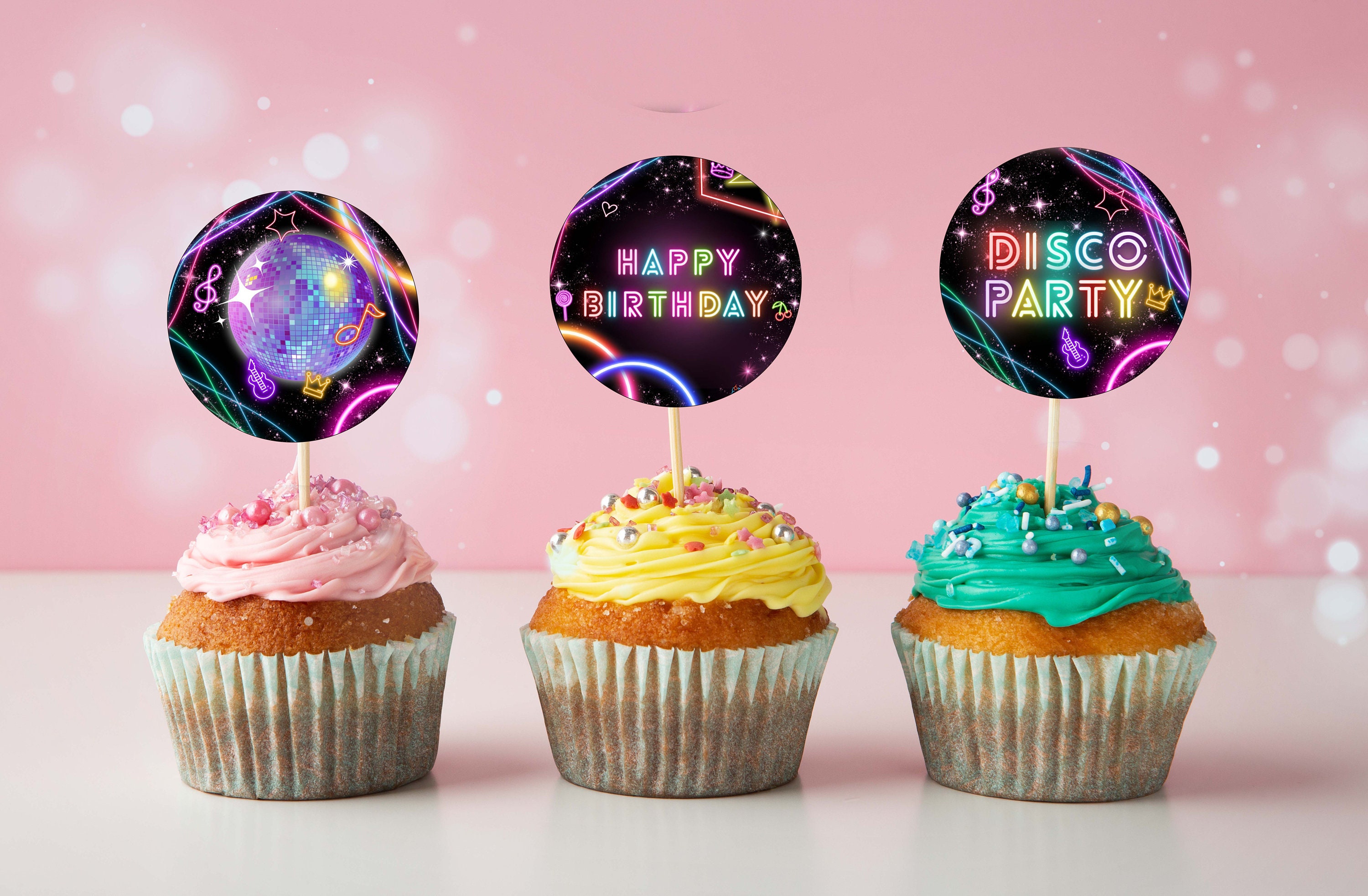 41-teiliges Discokugel-Set – Tortendeko Mit Tanzenden Figuren & Happy Birthday Schriftzug – Für Mottopartys