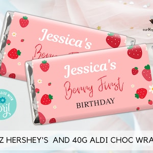 Editable berry Chocolate Bar Wrapper template, berry first party Chocolate bar wrapper, fruit chocolate wrapper, instant download SB01