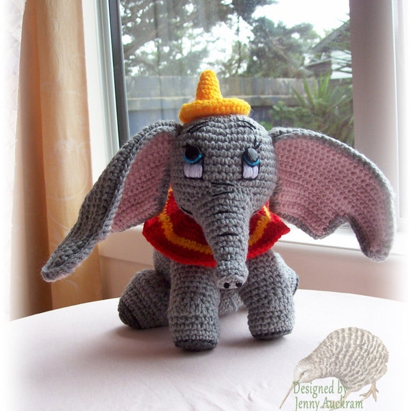 Dreamy the Baby Elephant Soft Toy PDF Crochet Pattern Only