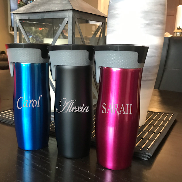 Personalized Stainless Steel Travel Mug -  Engraved Travel Tumbler - Spill Proof Travel Mug - Custom Insulated Travel Mug - Coffee Mug