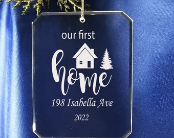 Personalized First Home Ornament - New Homeowner Gift