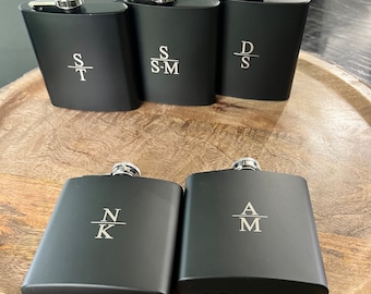 Groomsmen Gifts - Groomsman Monogrammed Flask - Groomsman Flasks - Groomsmen Gift Idea - Monogrammed Flasks - Gifts for Groomsmen