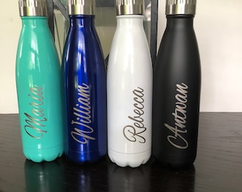 Personalized Stainless Steel Water Bottle - Engraved Water Bottle - Reusable Water Bottle - Reusable - Stainless Steel