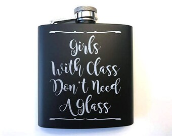 Bridesmaid Flask -  Gift for Bridesmaids -Bachelorette Party Flask - Ladies Gifts - Bachelorette Favors - Bridal Party Gifts - Set 2 3 4 5 6