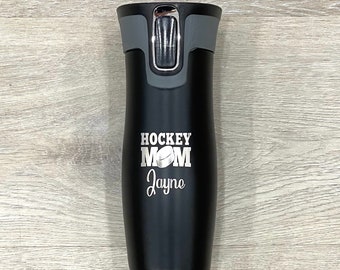 Personalized Hockey Mom Travel Tumbler - Stainless Steel - 12oz