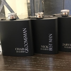 Groomsmen Gifts - Gift for Groomsmen - Groomsman Gift - Groomsmen Flasks - Personalized Flasks for Groomsmen - Flasks for Groomsman