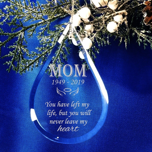 In Memory of a Loved One - Memorial Christmas Ornament - Glass Memorial Ornament - In Memory of Mom - Sympathy Gift for Loss of Mom or Dad