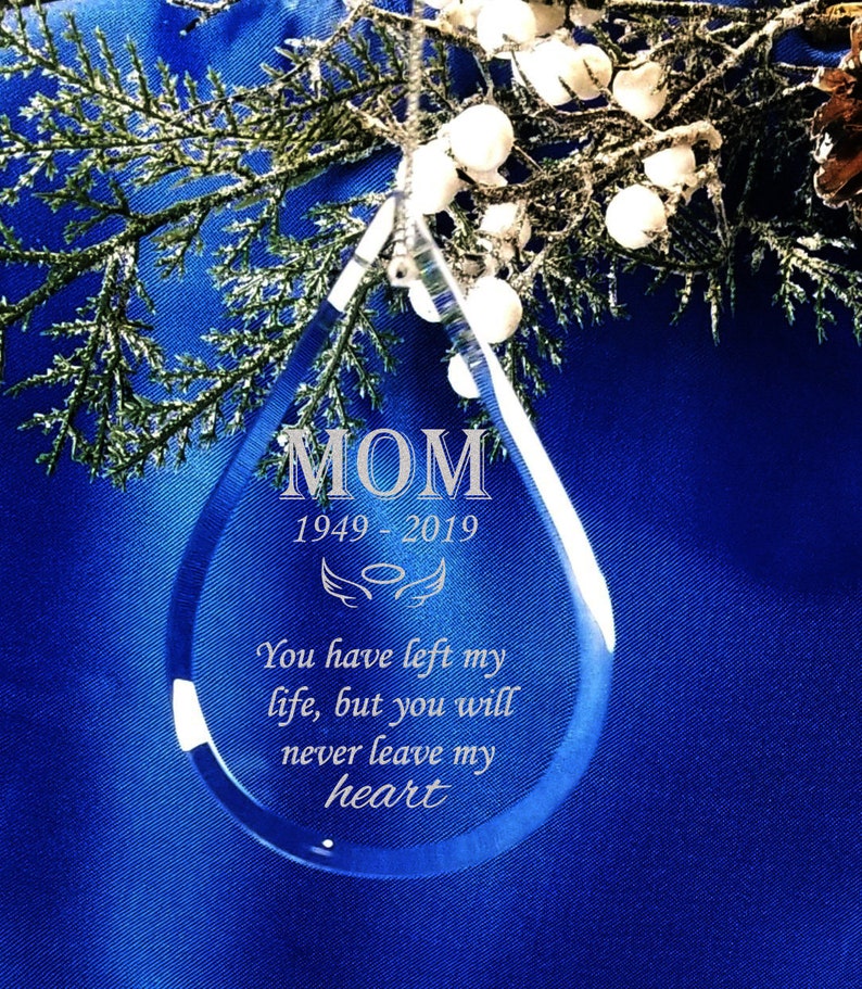 In Memory of a Loved One Memorial Christmas Ornament Glass