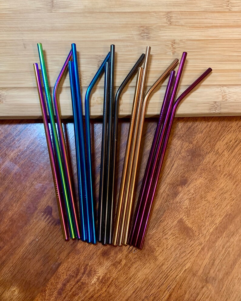 Personalized Metal Straws Engraved Reusable Straws Etsy