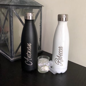 Personalized Water Bottle - Stainless Steel Water Bottle - Engraved With Name - Water Bottle Personalized - Double Wall Vacuum Sealed Bottle