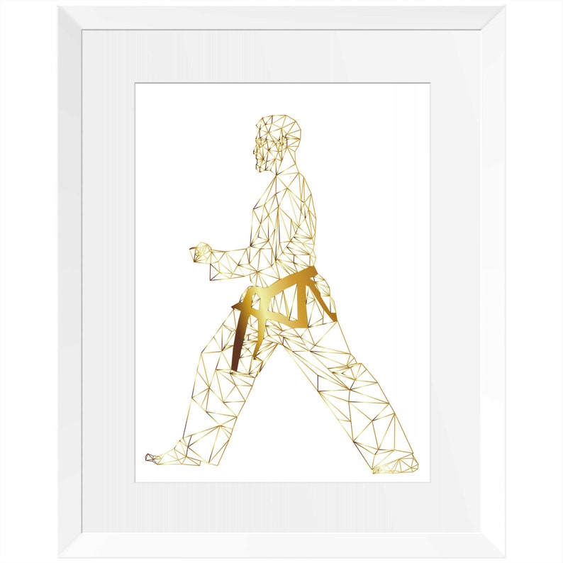 Set of 3 Taekwondo Illustrations Martial Arts Gift for Him Etsy