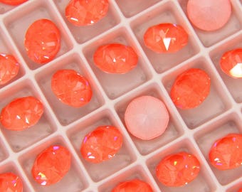 Elect. Orange Ignite Austrian Crystal Rhinestones, 8mm XIRIUS Chatons