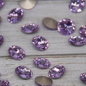Loose 12mm/8mm Maxima Chaton, Rivoli Stone For Setting, Violet D-Foiled, Fancy Stone, Wholesale Preciosa Crystals, Bulk Rhinestones