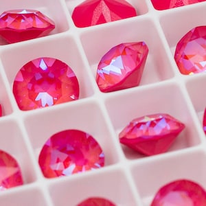 Chaton en vrac (SS 39) 8 mm, cristaux en vrac pour le réglage, lotus rose non déjoué, cristaux Swarovski ou Aurora, cristaux en gros pour bijoux
