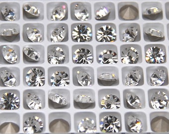 Piedras de cristal Preciosa: Chatón Maxima de 8 mm, laminado en D