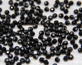 4mm Jet Black Preciosa Crystal Beads: DIY Jewelry Supplies
