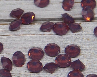 6mm Amethyst Opal Preciosa Crystal Chaton: Unfoiled Maxima Rhinestones