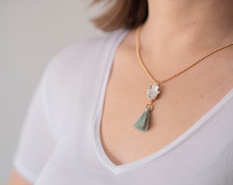 Gold Hamsa Necklace Swarovski Crystal 