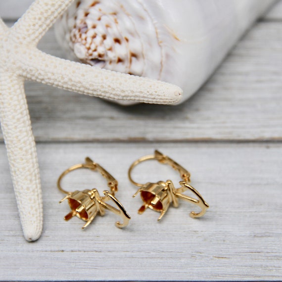 Leverback earring deals settings