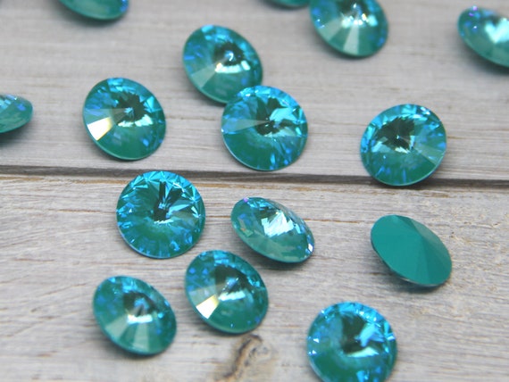 Laguna DeLite Unfoiled ,Loose 12mm, Rivoli 1122, Wholesale, Genuine Austrian Crystal, Rhinestones