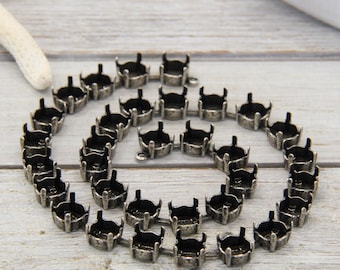 SS39 Cup Chain Necklace Base – 33 Settings, DIY Jewelry Making