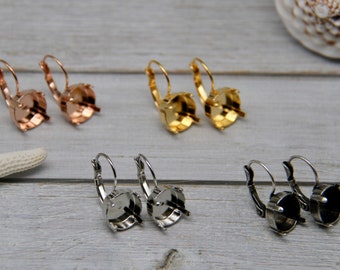 6 Aretes De Poste En Forma De Copa De Plata Esterlna Con Pegamento En Copa De