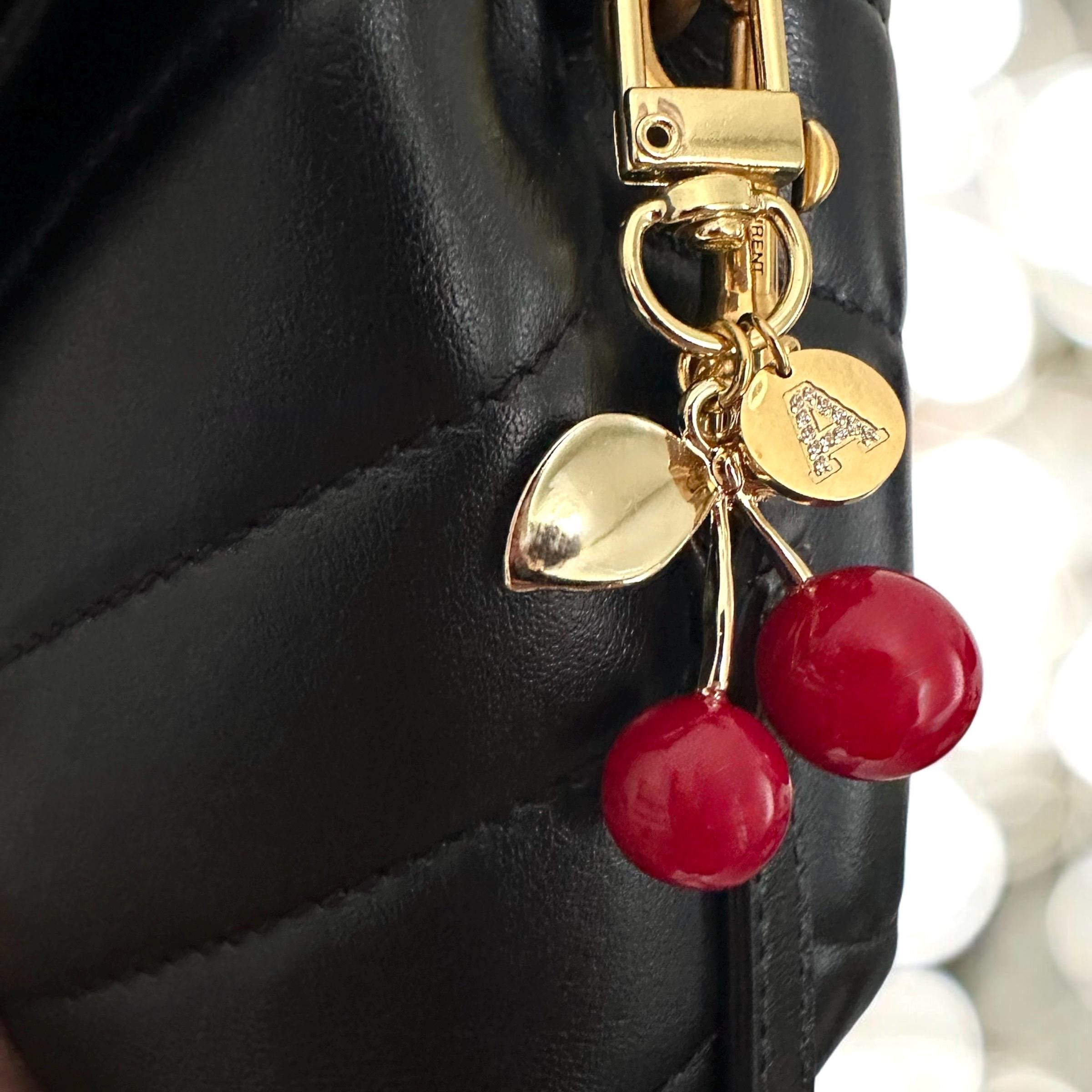 Cherry Keychain • Personalised Bag Charm • Phone Charm • Handbag Keychain • Custom Key Charm • Gift For Bridesmaid • Bag Accessory • Gift