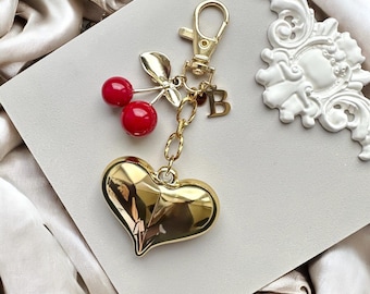 Cherry Keychain • Personalised Bag Charm • Valentine Day Gift • Handbag Keychain • Custom Charm • Gift For Friend • Gift For Her •Women Gift