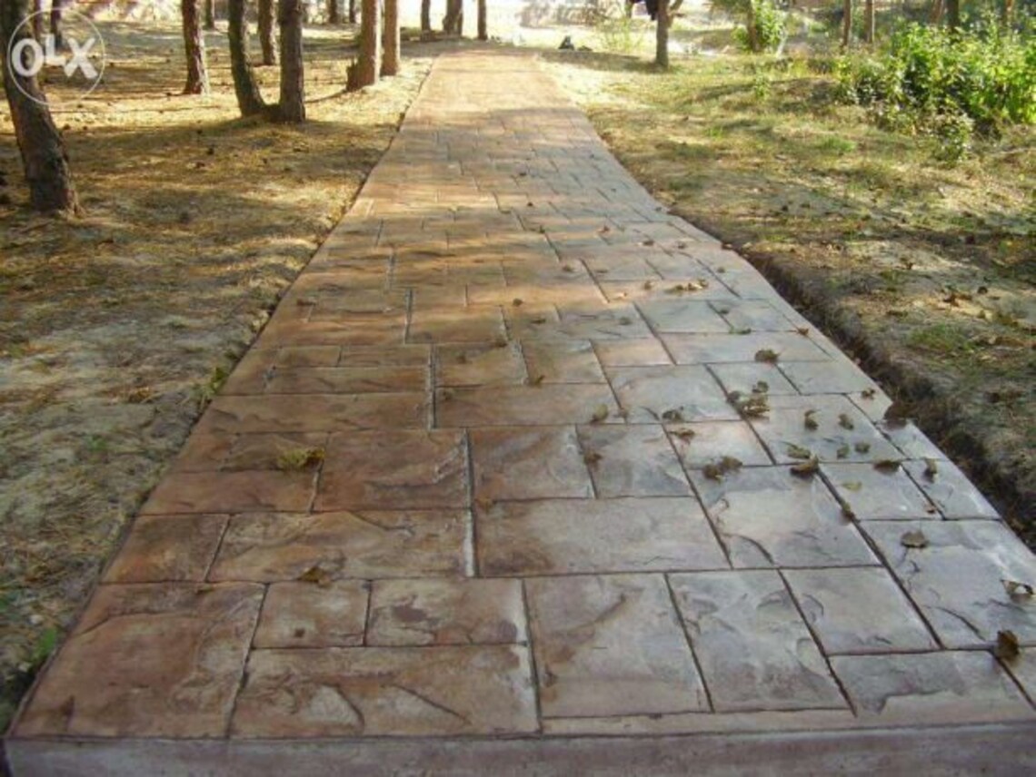 Polyurethane Stamp Hewn 1 Concrete Stamp Floppy Stamp Mat Etsy