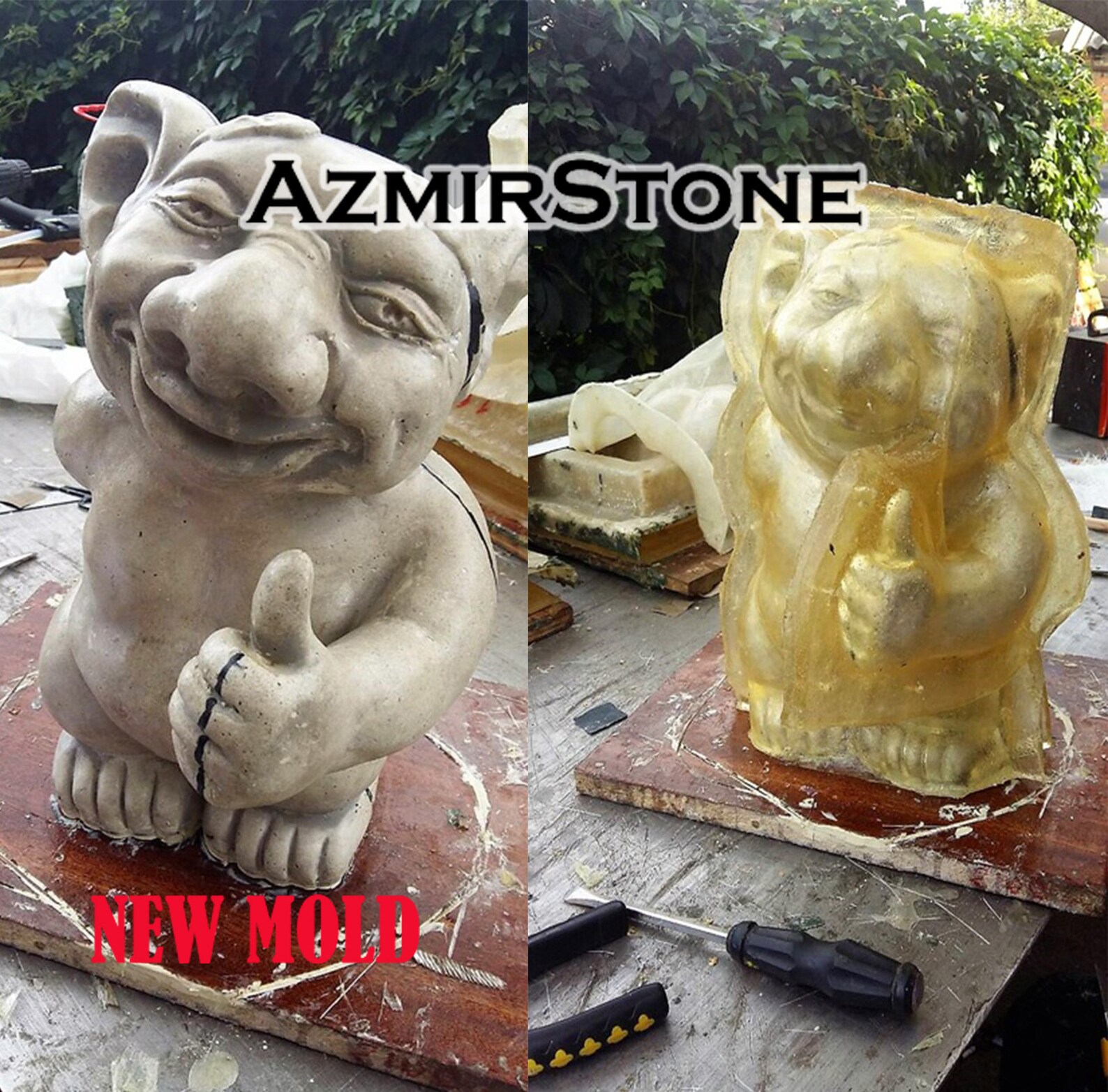 Troll Statue Lawn Garden Decor Concrete Art Outdoor Statues Etsy