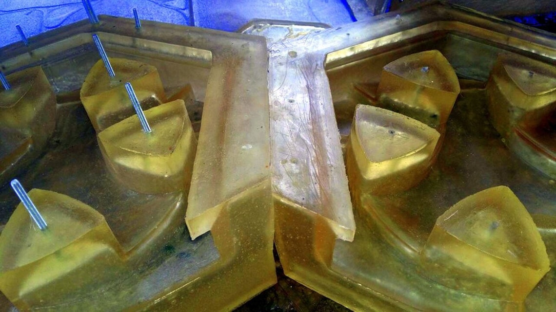 Polyurethane mold 3D Block Rubber Molds Concrete Concrete Etsy