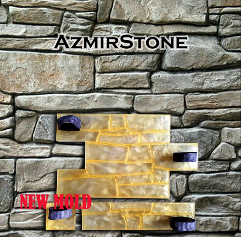 Cement Texture Concrete Mold Chipped Brick Polyurethane Stamp Etsy