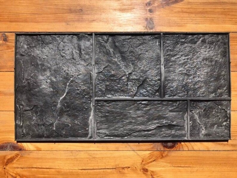 Polyurethane stamp Slate 2 Concrete Stamp Floppy Stamp Mat Etsy