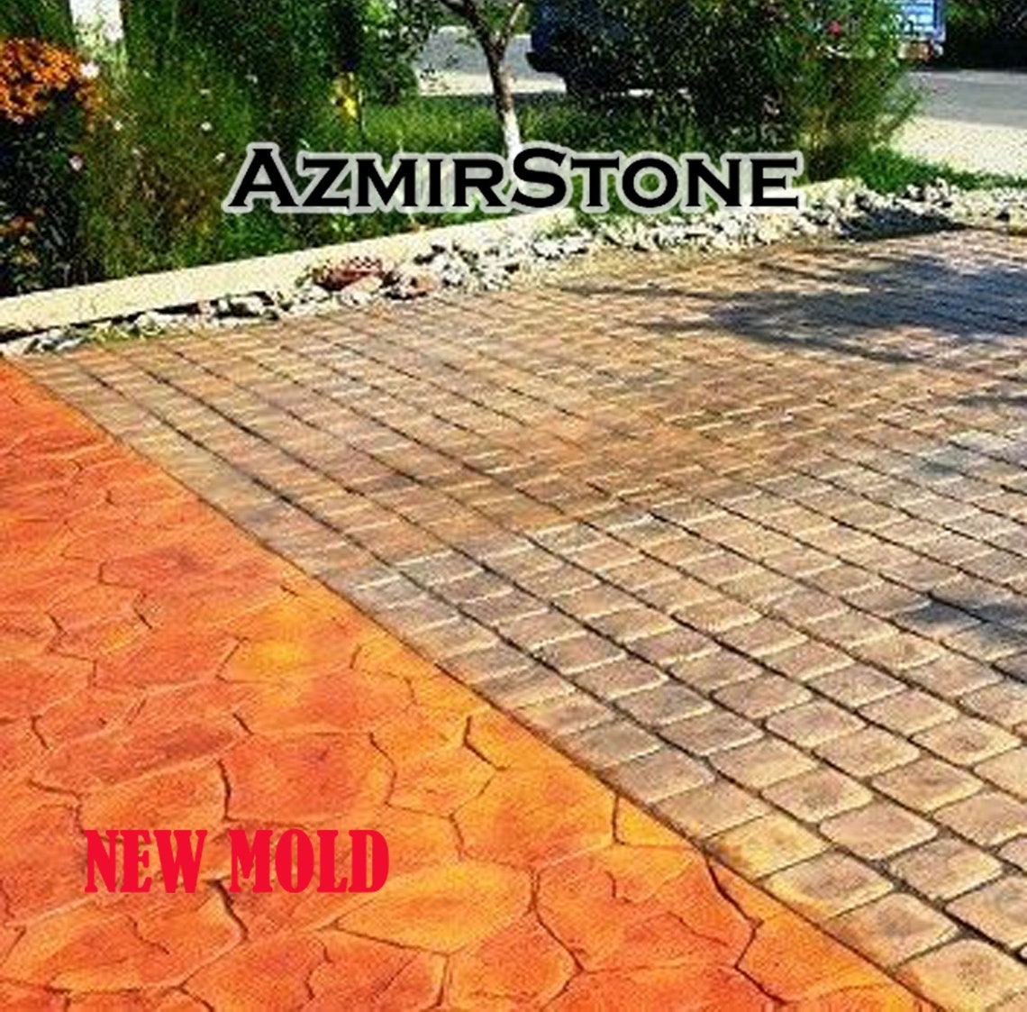 Vertical Stamp Stamped Concrete Chipped Brick Floppy Mat Etsy