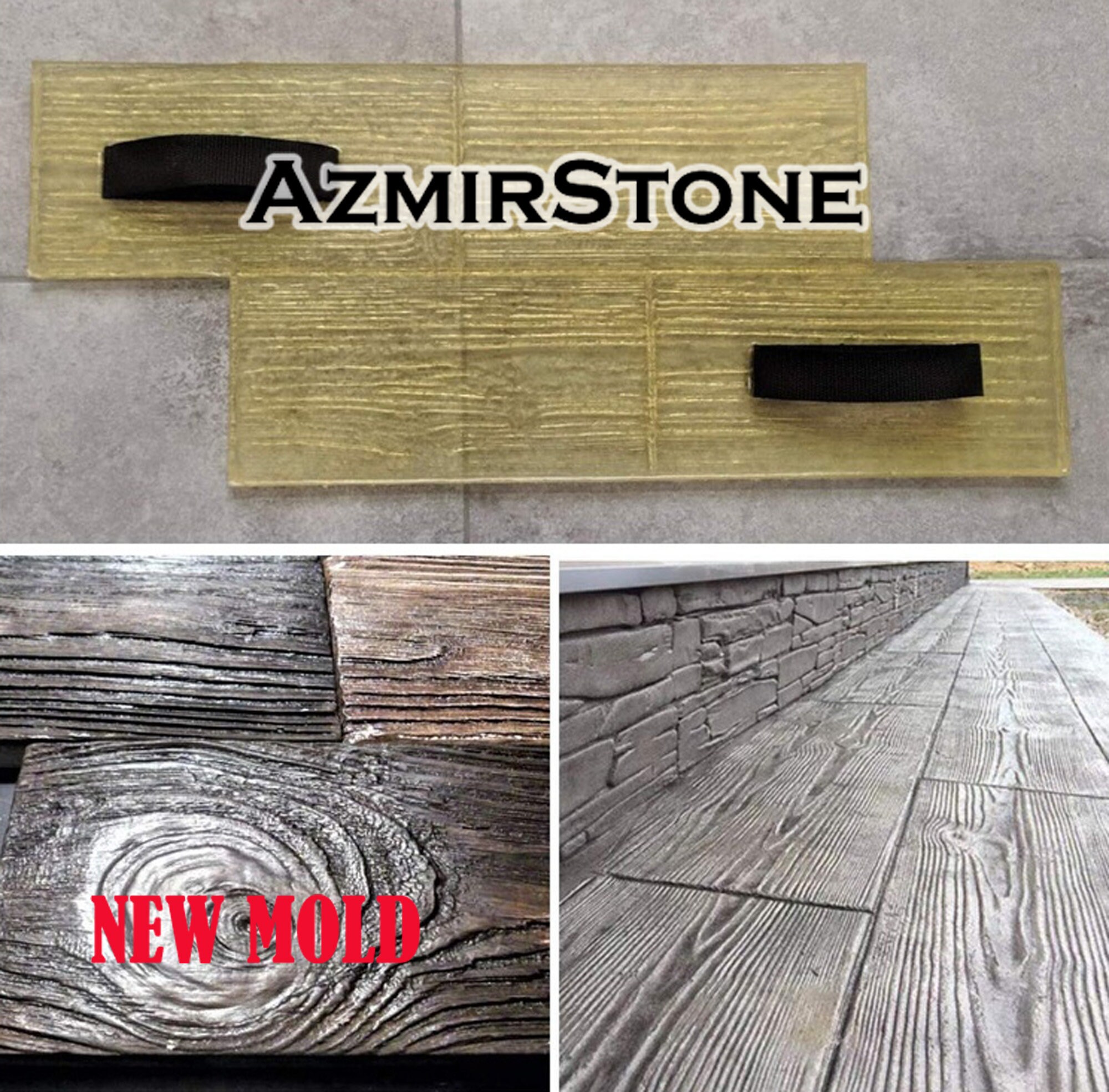 Vertical stamp Rubber stamp Texture Concrete mold Chipped Etsy