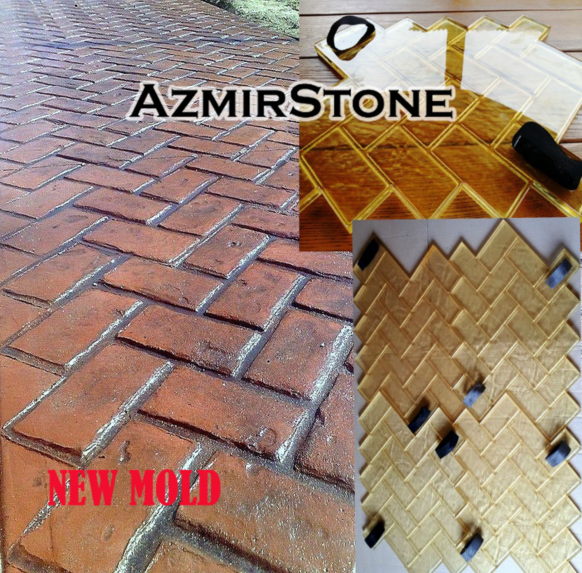 Concrete Cement Rubber Stamp Floppy Mat Stampedtexture Etsy